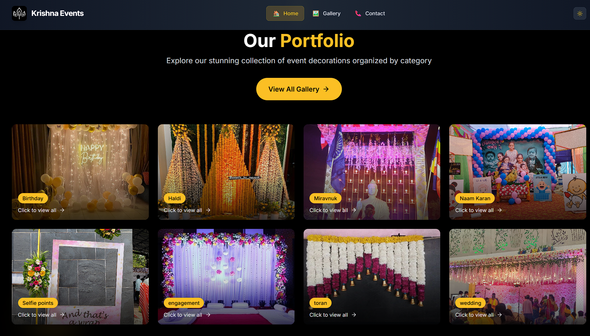 Krishna Decorations — Event & Function Decor Website