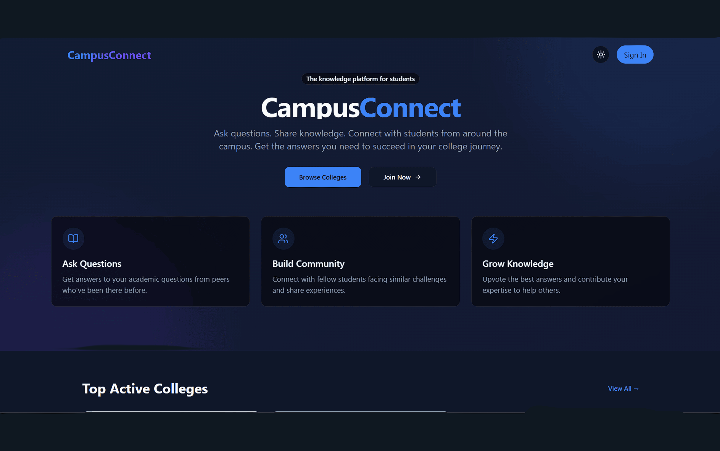 Campus Connect - Student Q & A Platform