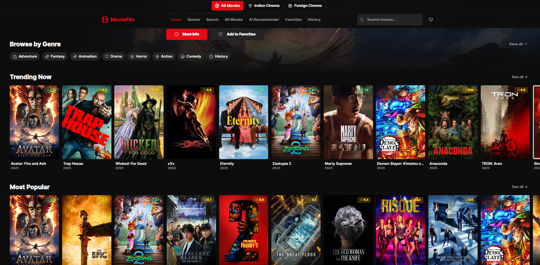MovieFlix - AI-Powered Movie Discovery Platform
